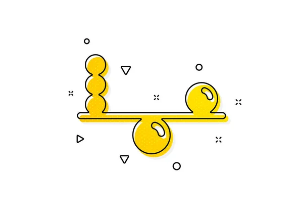 Zeichen Der Geistigen Stabilität Balance Symbol Konzentrationssymbol Gelbe Kreise Muster — Stockvektor