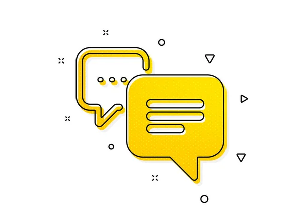 Chat Comment Sign Dots Message Icon Speech Bubble Symbol Yellow — Stock Vector