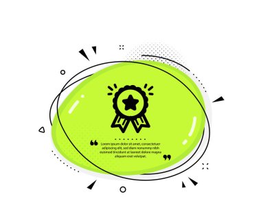 Sadakat ödülü ikonu. Konuşma baloncuğu. İkramiye puanları. İndirim programı sembolü. Tırnak işaretleri. Klasik sadakat ödülü ikonu. Vektör