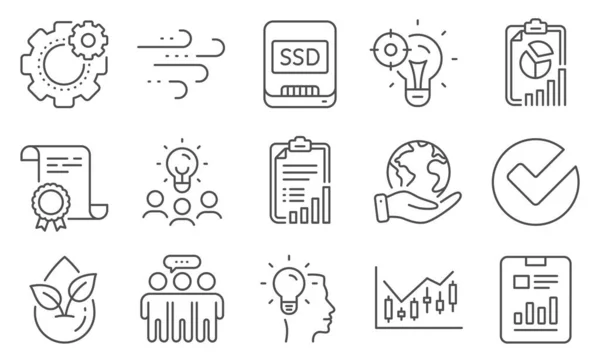 Conjunto Iconos Ciencia Como Verificar Lista Verificación Diploma Ideas Salvar — Vector de stock