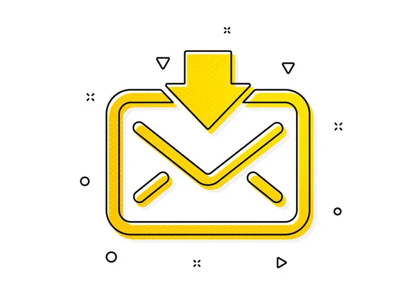 Segnale Corrispondenza Messaggi Arrivo Mail Icona Download Simbolo Mail Modello — Vettoriale Stock
