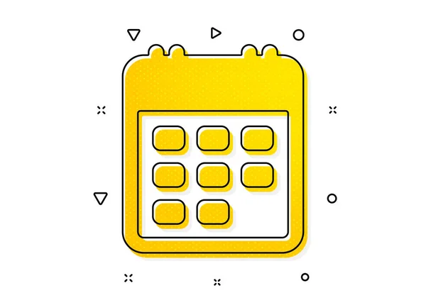 Event Reminder Sign Calendar Icon Agenda Symbol Yellow Circles Pattern — Stock Vector