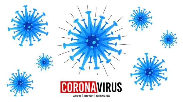 Koronavirus Covid Pozadí Ohnisko Koronového Viru 2019 Ncov Pandemie Zastavte — Stockový vektor
