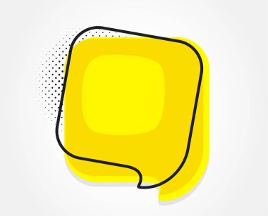 Sohbet balonu simgesi. İletişim mesajı işareti. Konuş, sembolik konuş. İletişim balonu şablonu. İletiyi veya iletişim simgesini destekle. Konuşan, düşünen bir sohbet balonu. Düşünce işareti. Vektör