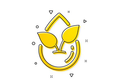 Yapay renk işareti yok. Organik ürün ikonu. Doğal lezzet sembolü. Sarı daireler şeklinde. Klasik organik ürün ikonu. Geometrik elementler. Vektör