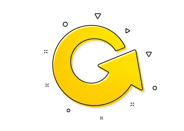 Aktualizovat Symbol Šipky Znovu Načíst Ikonu Šipky Navigační Ukazatel Žluté — Stockový vektor