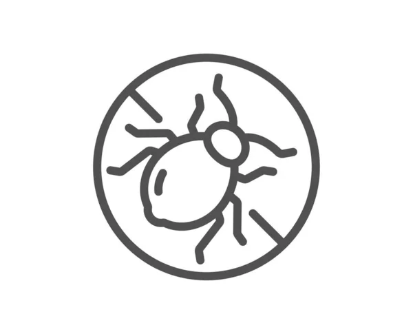 Значок Лінії Матраца Ліжку Жуків Гіпоалергенний Знак Антиалергічний Символ Якісний — стоковий вектор