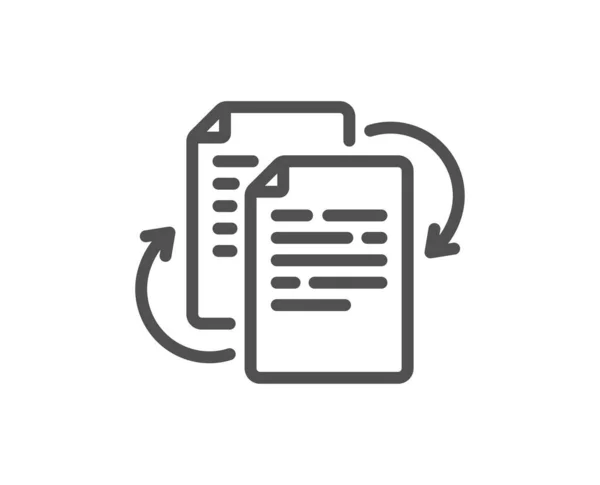 Documenten Workflow Line Icoon Tekenen Van Dok Bureaucratie Symbool Kwaliteitselement — Stockvector