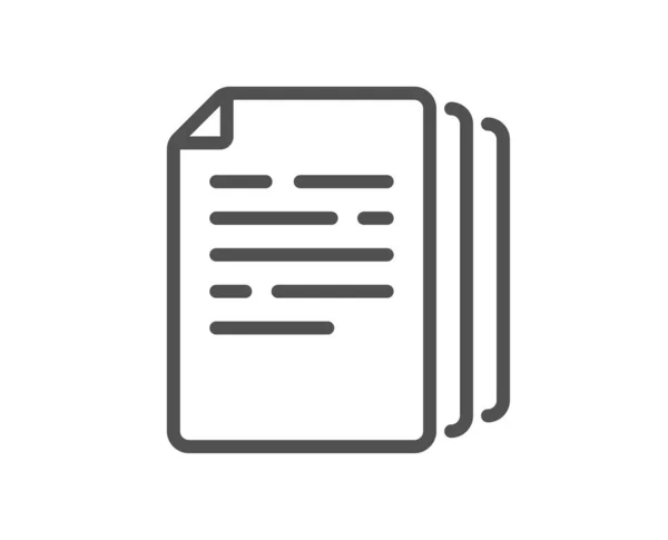 文档行图标文档页签名办公便笺符号质量设计要素可编辑的中风线性风格的文档图标 图库矢量图像 C Blankstock