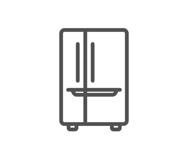 Odalı Buzdolabı Hattı Ikonu Buzdolabı Tabelası Dondurucu Depolama Sembolü Kalite — Stok Vektör