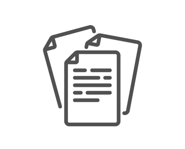 Значок Линии Документов Док Файл Страницу Знак Символ Офисной Записки — стоковый вектор
