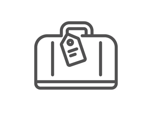 Flughafen Handgepäck Rücknahmelinie Flugzeuggepäckschild Symbol Für Aufgegebene Flugtaschen Qualitäts Design — Stockvektor