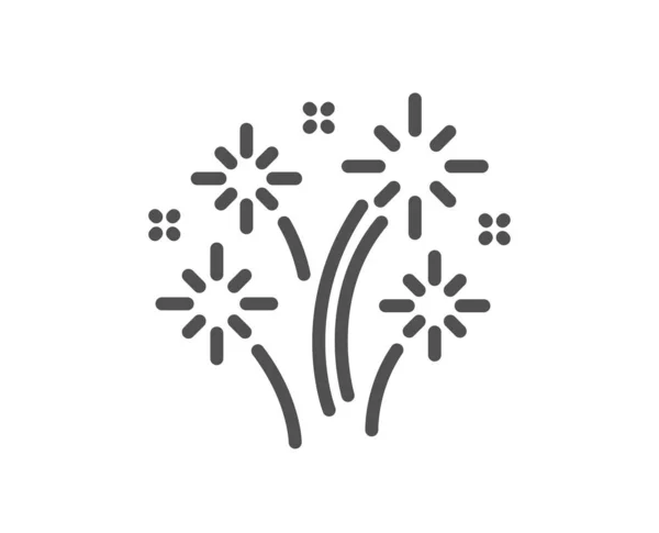 Ikona Řádku Fireworks Pyrotechnický Pozdrav Symbol Oslavy Karnevalu Kvalitní Konstrukční — Stockový vektor