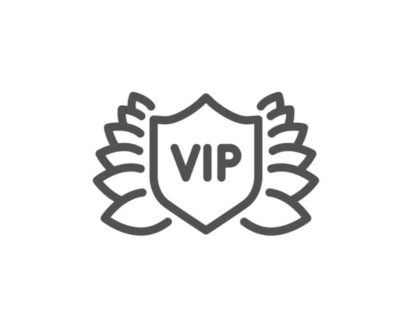 Icône Ligne Sécurité Vip Très Important Signe Protection Personne Symbole — Image vectorielle