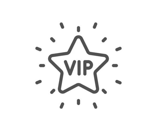 Vip Line Icon Very Important Person Star Sign Member Club — Stock Vector