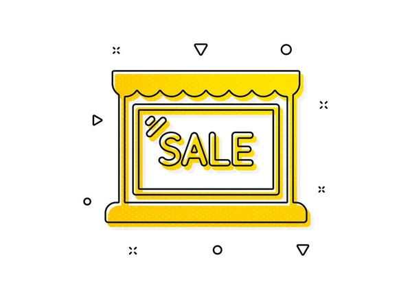 Nákupní Obchod Sleva Znamení Ikona Prodeje Symbol Povolení Žluté Kruhy — Stockový vektor