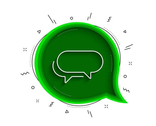 Icône Ligne Messager Bulle Chat Avec Ombre Bulle Vocale Message — Image vectorielle