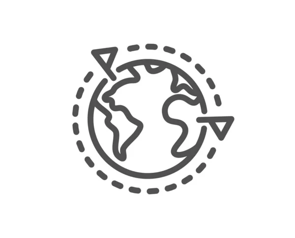 Глобальний Бізнес Значком Лінії Прапорів Міжнародний Аутсорсинговий Знак Символ Інтернет — стоковий вектор