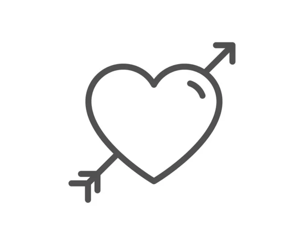 Liebeslinien Ikone Valentinsherz Zeichen Symbol Für Paarbeziehungen Qualitäts Design Element — Stockvektor