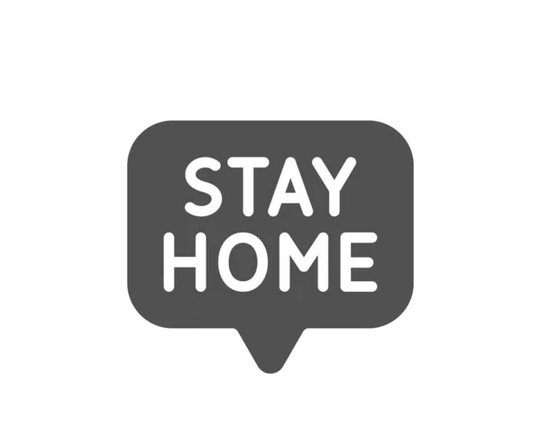 Stay Home Icon Coronavirus Pandemic Quarantine Sign Lives Symbol Classic — Stock Vector