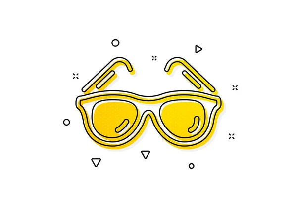 Trip Sun Glasses Sign Travel Sunglasses Icon Holidays Symbol Yellow — Stock Vector