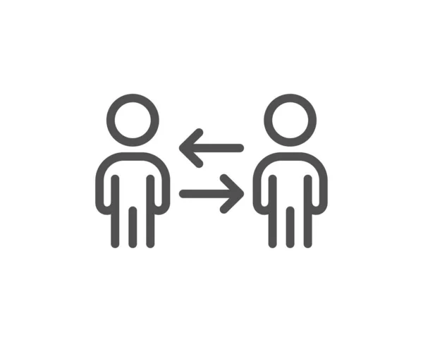 Teamwork Business Line Ikone Versammlungsschild People Management Symbol Qualitäts Design — Stockvektor