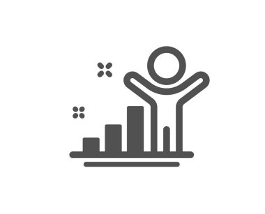 Kazanan ikon. En iyi sonuç işareti. Birincilik sembolü. Klasik düz stil. Kalite tasarım elemanı. Basit bir kazanan ikonu. Vektör