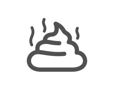 Dışkı ikonu. Hayvan dışkısı işareti. Kaka ya da bok sembolü. Klasik düz stil. Kalite tasarım elemanı. Basit dışkı ikonu. Vektör