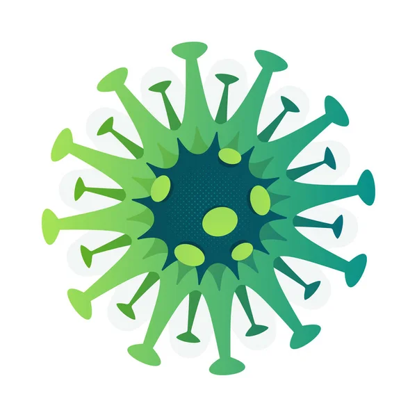 Coronavirus Vektor Ikon Karantän För Covid Farligt Pandemiskt Virus Hälsorisker — Stock vektor