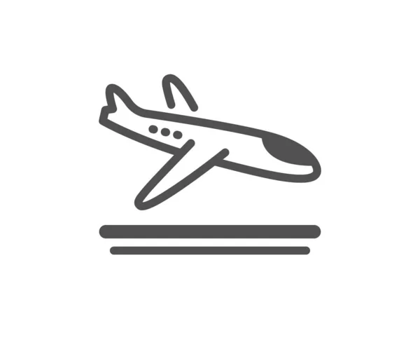 Аэропорт Прибывает Самолет Значок Вывеска Посадки Самолета Символ Полета Классический — стоковый вектор