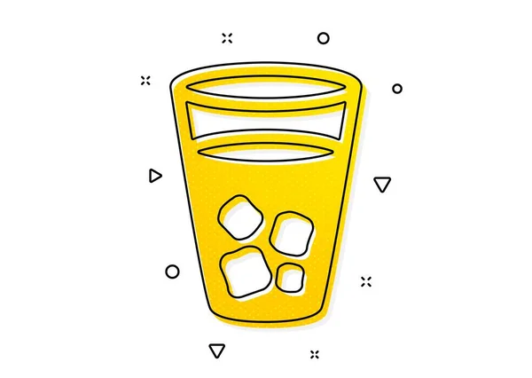 Zeichen Für Limonade Eistee Ikone Symbol Für Frische Kaltgetränke Gelbe — Stockvektor