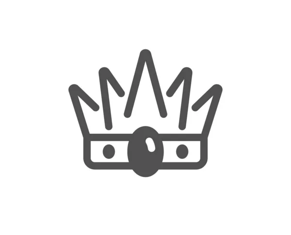 Crown Icon King Queen Corona Sign Royal Monarchy Symbol Classic — Stock Vector