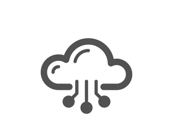 Cloud Computing Symbol Datenspeicherung Internet Dateihosting Technologie Symbol Klassischer Flacher — Stockvektor