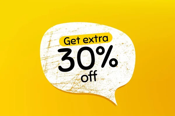 Get Extra Sale Banner Grunge Speech Bubble Discount Offer Price — Stock Vector