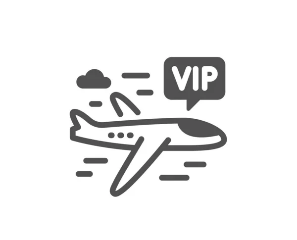 Vip Icono Vuelo Señal Avión Persona Muy Importante Símbolo Plano — Archivo Imágenes Vectoriales