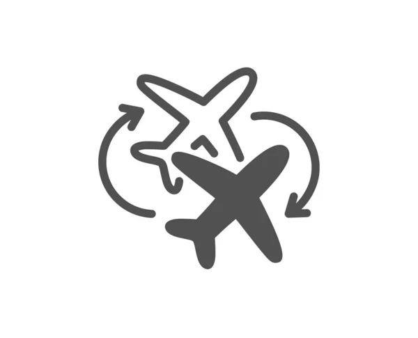 Ícone Voo Ligar Muda Sinal Avião Símbolo Aeroporto Estilo Clássico — Vetor de Stock