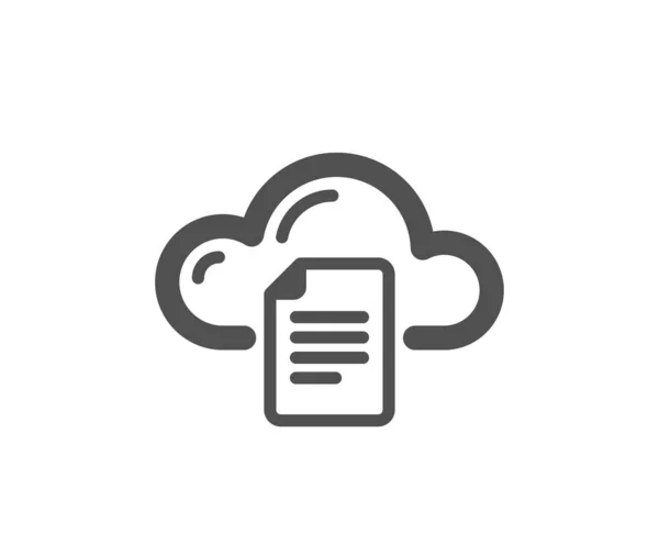 Bestand Data Opslag Icoon Cloud Computing Teken Document Hosting Technologie — Stockvector
