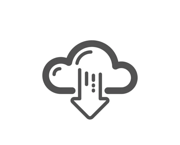 Cloud Computing Icono Descarga Signo Almacenamiento Datos Internet Símbolo Tecnología — Archivo Imágenes Vectoriales