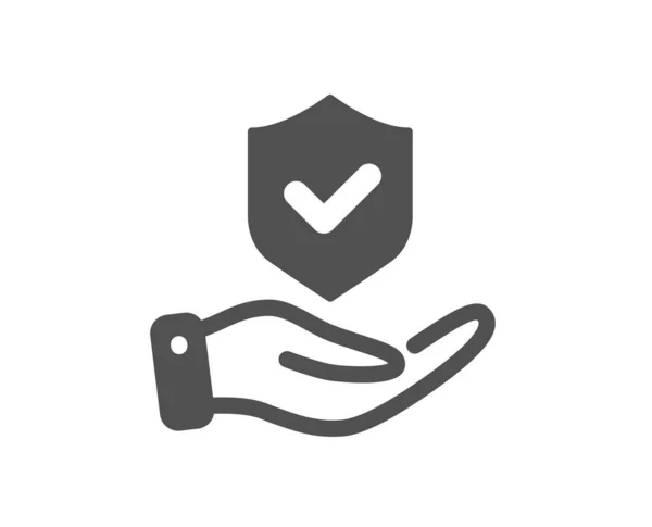 Ícone Mão Seguro Signo Cobertura Risco Símbolo Protecção Dos Segurados —  Vetores de Stock