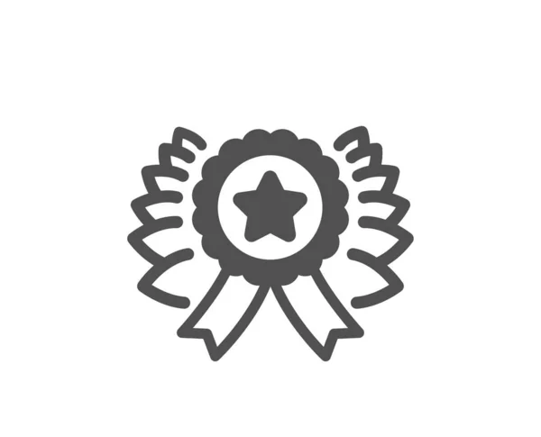 Ikona Vítězné Stuhy Znamení Medaile Nejlepší Symbol Úspěchu Klasický Plochý — Stockový vektor