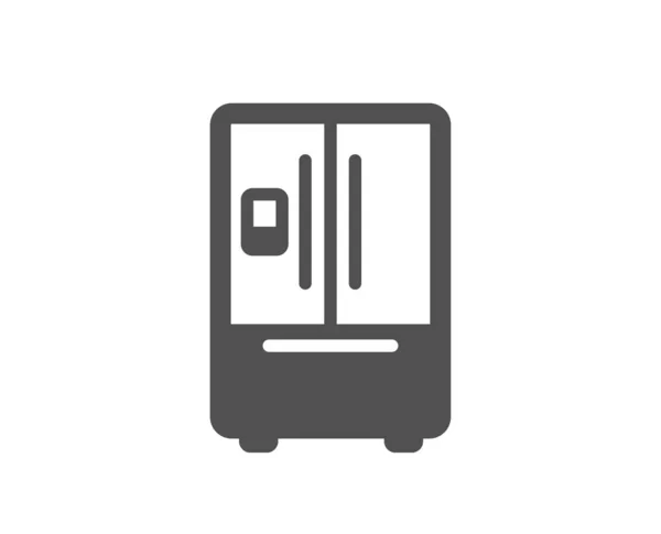 Холодильник Иконкой Ледогенератора Знак Холодильника Символ Хранилища Морозильника Классический Плоский — стоковый вектор