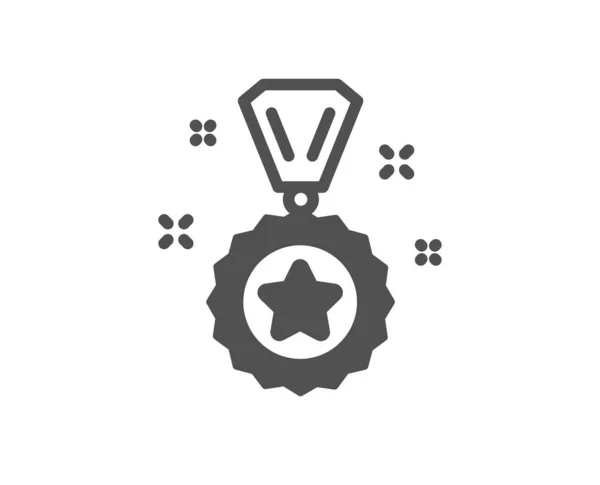 Winner Reward Icon Award Medal Sign Best Achievement Symbol Classic — Stock Vector