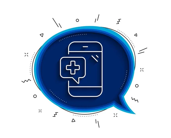 Tıp Telefon Hattı Ikonu Gölgeli Sohbet Balonu Taşınabilir Tıbbi Yardım — Stok Vektör