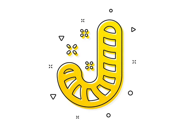 Schildbürgerstreich Weihnachtsbonbons Gelbe Kreise Muster Klassisches Bonbon Symbol Geometrische Elemente — Stockvektor