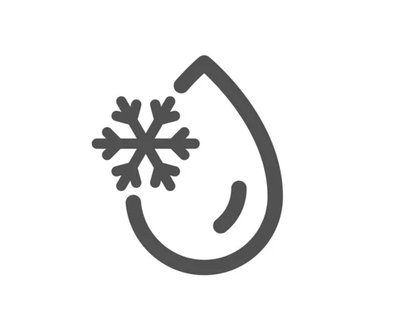 Icono Agua Helada Signo Temperatura Fría Congelada Símbolo Función Refrigerador — Vector de stock
