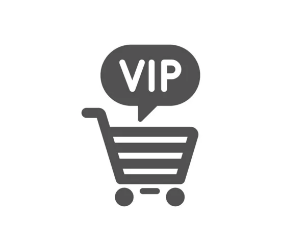 Vip Icône Panier Achat Très Important Signe Personne Symbole Privilège — Image vectorielle