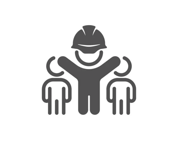 Значок Команды Инженеров Знак Группы Инженеров Архитекторов Строительный Символ Шлема — стоковый вектор