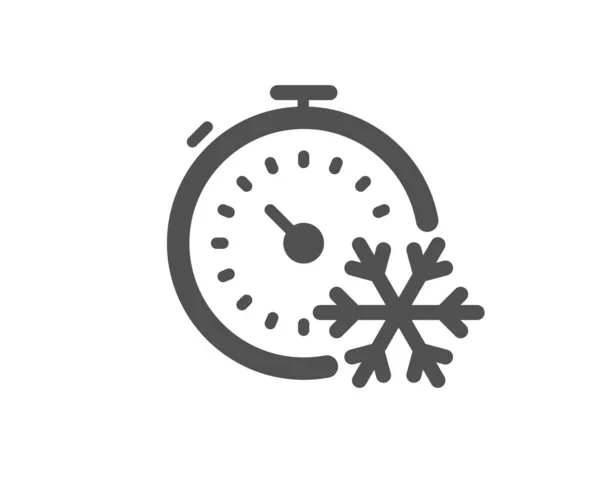 Bevriezing Timer Icoon Koude Temperatuur Teken Koelkast Functie Symbool Klassieke — Stockvector