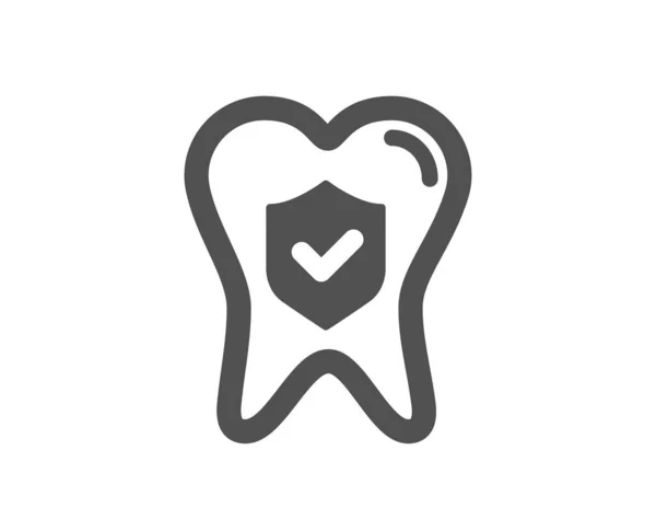 Icono Del Seguro Dental Signo Cobertura Riesgo Medicina Oral Símbolo — Archivo Imágenes Vectoriales