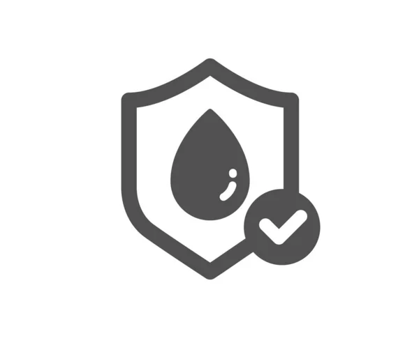 Waterproof Icon Water Resistant Sign Liquid Drop Protection Symbol Classic — Stock Vector